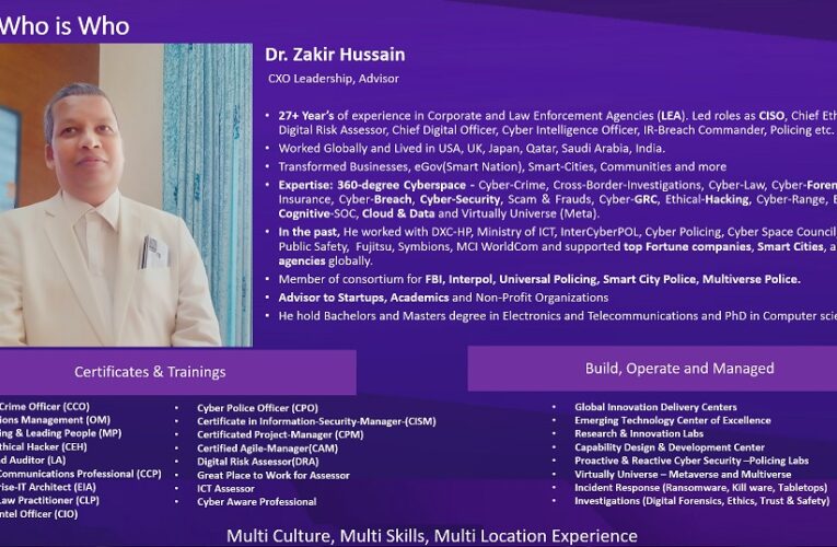 Dr. Zakir Hussain, CXO, CISO, Director, Advisor, Policing